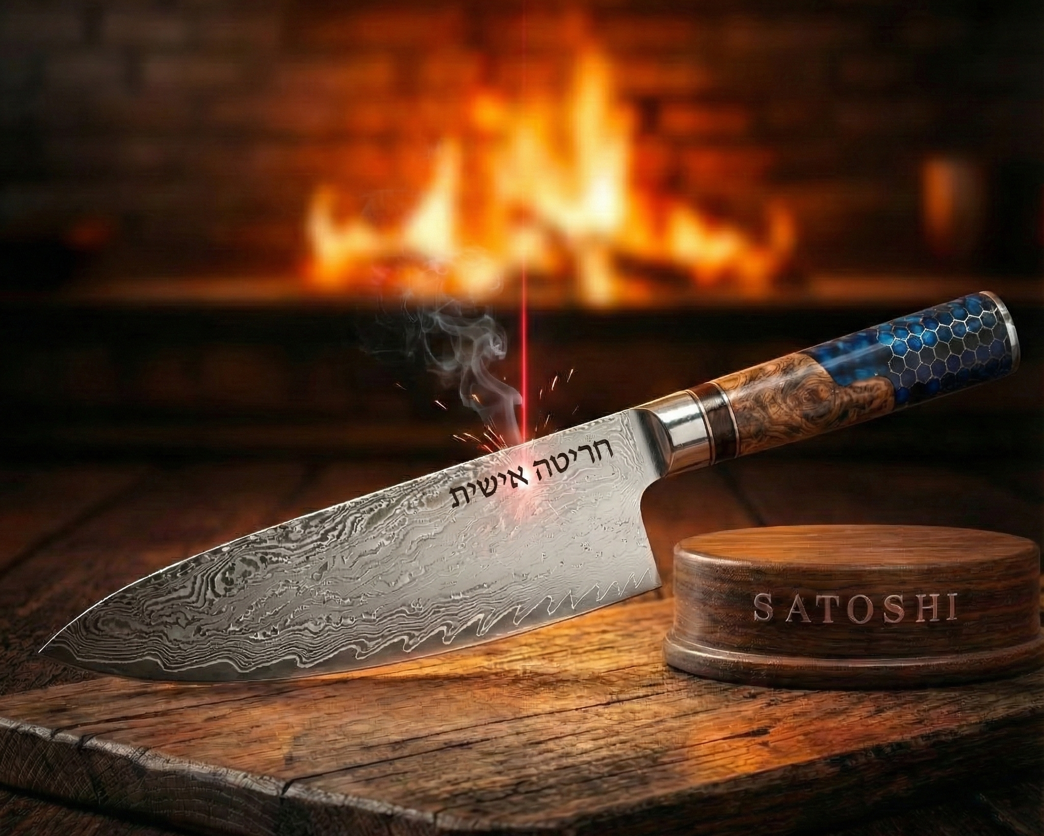 חריטה אישית על כל סכין